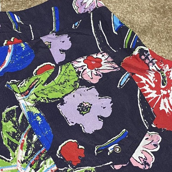 NEW Vintage 90s Polo Sport Ralph Lauren Swim Trunks 36 Floral Print Board Shorts - Picture 4 of 4